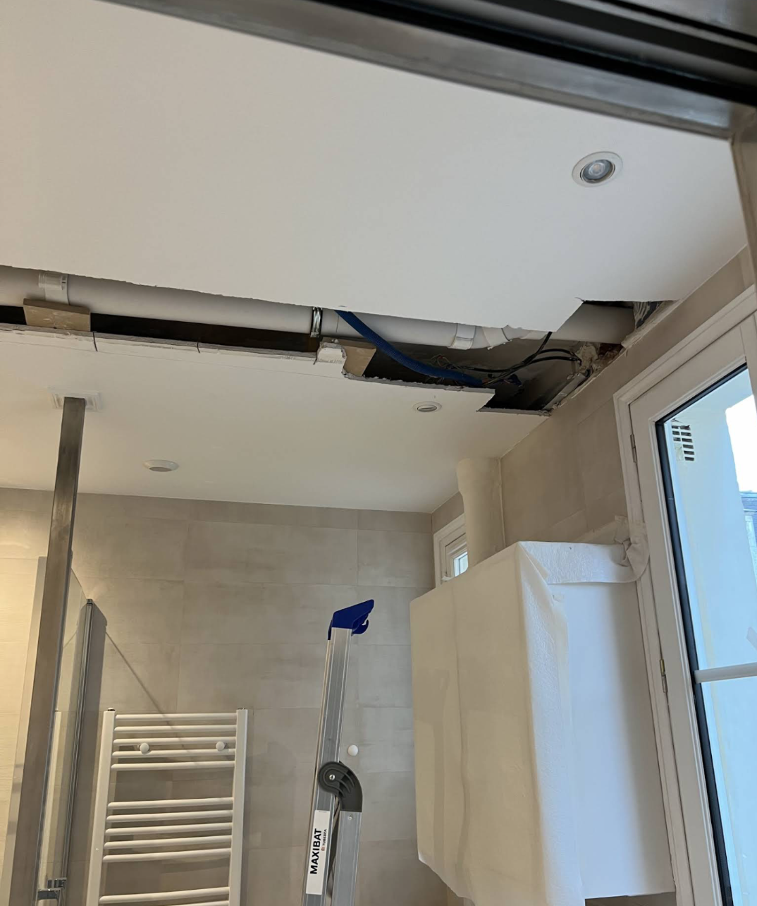 Conduite de la chaudière/alimentation en eau